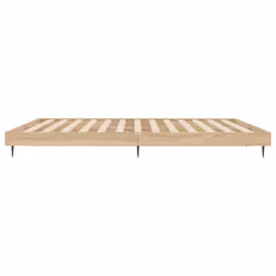 vidaXL Bed Frame Bedroom Platform Bed Frame Bedstead Bed Base Engineered Wood - sonoma oak, 120 x 200 cm - Additional view 6