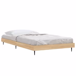 vidaXL Bed Frame Bedroom Platform Bed Frame Bedstead Bed Base Engineered Wood - sonoma oak, 100 x 200 cm - Additional view 2