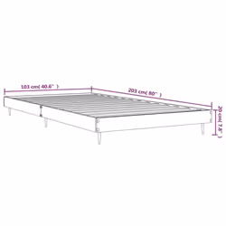 vidaXL Bed Frame Bedroom Platform Bed Frame Bedstead Bed Base Engineered Wood - sonoma oak, 100 x 200 cm - Additional view 8