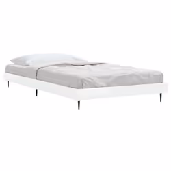 vidaXL Bed Frame Bedroom Platform Bed Frame Bedstead Bed Base Engineered Wood - high gloss white, 90 x 200 cm - Additional view 2