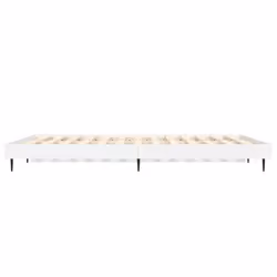 vidaXL Bed Frame Bedroom Platform Bed Frame Bedstead Bed Base Engineered Wood - high gloss white, 140 x 190 cm - Additional view 6