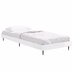 vidaXL Bed Frame Bedroom Platform Bed Frame Bedstead Bed Base Engineered Wood - high gloss white, 75 x 190 cm - Additional view 2