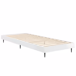 vidaXL Bed Frame Bedroom Platform Bed Frame Bedstead Bed Base Engineered Wood - high gloss white, 75 x 190 cm - Additional view 4