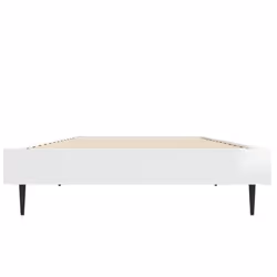 vidaXL Bed Frame Bedroom Platform Bed Frame Bedstead Bed Base Engineered Wood - high gloss white, 75 x 190 cm - Additional view 5