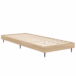 vidaXL Bed Frame Bedroom Platform Bed Frame Bedstead Bed Base Engineered Wood - sonoma oak, 75 x 190 cm - Additional view 4
