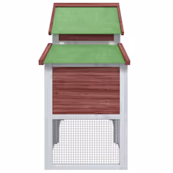 vidaXL Chicken Coop Wooden Animal Cage Chicken House Enclosure Solid Wood Pine - mocha - Additional view 5