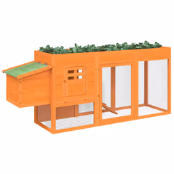 vidaXL Chicken Coop Wooden Animal House Chicken Run Hen House Solid Wood Pine - brown