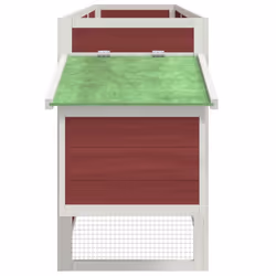 vidaXL Chicken Coop Wooden Animal House Chicken Run Hen House Solid Wood Pine - mocha - Additional view 5