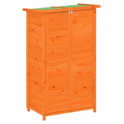 vidaXL Garden Tool Shed Outdoor Tool Organiser Sentry Shed Solid Wood Pine - brown