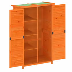 vidaXL Garden Tool Shed Outdoor Tool Organiser Sentry Shed Solid Wood Pine - brown - Additional view 4