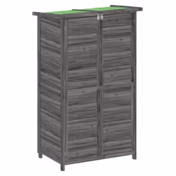 vidaXL Garden Tool Shed Outdoor Tool Organiser Sentry Shed Solid Wood Pine - grey