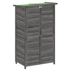 vidaXL Garden Tool Shed Outdoor Tool Organiser Sentry Shed Solid Wood Pine - grey