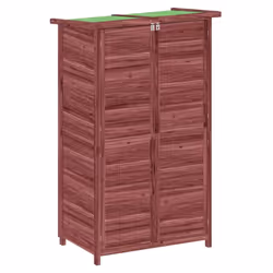 vidaXL Garden Tool Shed Outdoor Tool Organiser Sentry Shed Solid Wood Pine - mocha