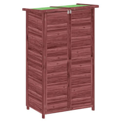 vidaXL Garden Tool Shed Outdoor Tool Organiser Sentry Shed Solid Wood Pine - mocha