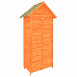 vidaXL Garden Tool Shed Outdoor Tool Organiser Sentry Shed Solid Wood Pine - brown