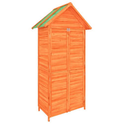 vidaXL Garden Tool Shed Outdoor Tool Organiser Sentry Shed Solid Wood Pine - brown