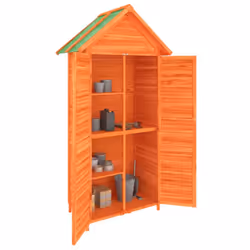 vidaXL Garden Tool Shed Outdoor Tool Organiser Sentry Shed Solid Wood Pine - brown