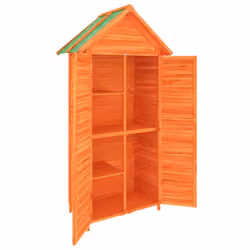 vidaXL Garden Tool Shed Outdoor Tool Organiser Sentry Shed Solid Wood Pine - brown - Additional view 4
