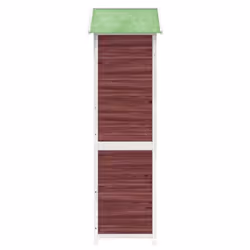 vidaXL Garden Tool Shed Wooden Storage Cabinet Shed Tool Cabin Solid Wood Pine - mocha - Additional view 5