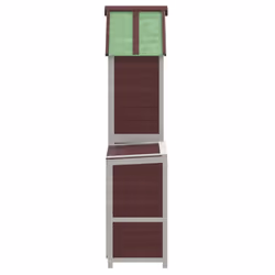 vidaXL Garden Tool Shed Set Tool Organiser Sentry Shed 2 Piece Solid Wood Pine - mocha - Additional view 8