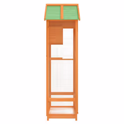 vidaXL Bird House Wooden Bird Aviary Cage Finch Martin House Solid Wood Pine - brown - Additional view 5