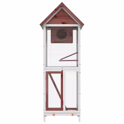 vidaXL Bird House Wooden Bird Aviary Cage Finch Martin House Solid Wood Pine - mocha - Additional view 2