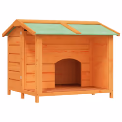 vidaXL Dog Kennel Wooden Pet House Animal Crate Dog Enclosure Solid Wood Pine - brown