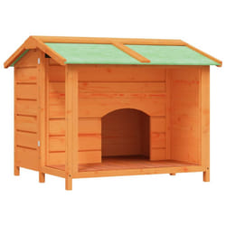 vidaXL Dog Kennel Wooden Pet House Animal Crate Dog Enclosure Solid Wood Pine - brown