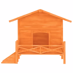 vidaXL Dog Kennel Wooden Pet House Animal Crate Dog Enclosure Solid Wood Pine - brown - Additional view 4