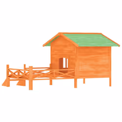 vidaXL Dog Kennel Wooden Pet House Animal Crate Dog Enclosure Solid Wood Pine - brown - Additional view 5