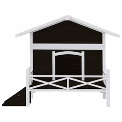 vidaXL Dog Kennel Wooden Pet House Animal Crate Dog Enclosure Solid Wood Pine - grey - Additional view 4