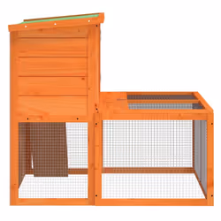vidaXL Rabbit Hutch Rabbit Run Bunny House Wooden Animal House Solid Wood Pine - brown - Additional view 5
