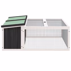 vidaXL Rabbit Hutch Rabbit Run Bunny House Wooden Animal House Solid Wood Pine - grey - Additional view 4
