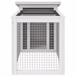 vidaXL Rabbit Hutch Rabbit Run Bunny House Wooden Animal House Solid Wood Pine - grey - Additional view 4