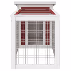 vidaXL Rabbit Hutch Rabbit Run Bunny House Wooden Animal House Solid Wood Pine - mocha - Additional view 4