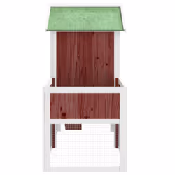 vidaXL Rabbit Hutch Rabbit Run Bunny House Wooden Animal House Solid Wood Pine - mocha - Additional view 5
