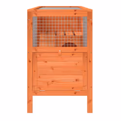 vidaXL Rabbit Hutch Rabbit Run Bunny House Wooden Animal House Solid Wood Pine - brown - Additional view 4