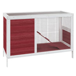 vidaXL Rabbit Hutch Rabbit Run Bunny House Wooden Animal House Solid Wood Pine - mocha