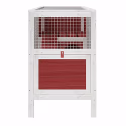 vidaXL Rabbit Hutch Rabbit Run Bunny House Wooden Animal House Solid Wood Pine - mocha - Additional view 4