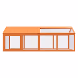 vidaXL Run Box Animal Cage Run Enclosure Wooden Rabbit Hutch Solid Wood Pine - brown - Additional view 2