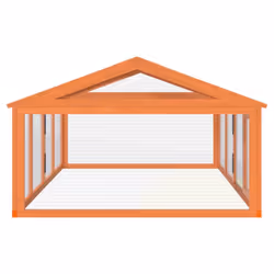 vidaXL Run Box Animal Cage Run Enclosure Wooden Rabbit Hutch Solid Wood Pine - brown - Additional view 4