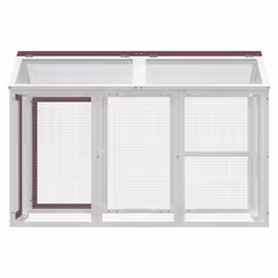 vidaXL Run Box Animal Cage Run Enclosure Wooden Rabbit Hutch Solid Wood Pine - mocha - Additional view 2