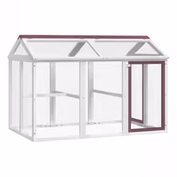 vidaXL Run Box Animal Cage Run Enclosure Wooden Rabbit Hutch Solid Wood Pine - mocha - Additional view 5