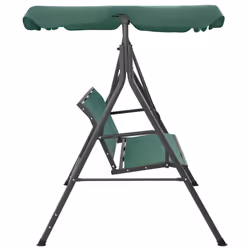 vidaXL Garden Swing Bench Green 170 cm Textilene and Steel 3-Seater Bench