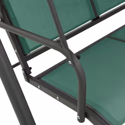 vidaXL Garden Swing Bench Green 170 cm Textilene and Steel 3-Seater Bench - Additional view 5