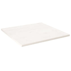 vidaXL Table Top Desk Top Wooden Table Top for Desk Solid Wood Pine Square - white, 70 x 70 x 2.5 cm
