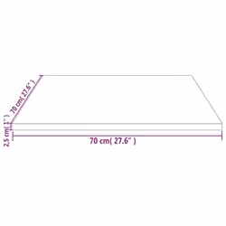 vidaXL Table Top Desk Top Wooden Table Top for Desk Solid Wood Pine Square - white, 70 x 70 x 2.5 cm - Additional view 6
