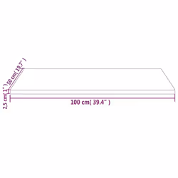 vidaXL Table Top Desk Top Wooden Table Top for Desk Solid Wood Pine Square - brown, 100 x 50 x 2.5 cm