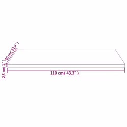 vidaXL Table Top Desk Top Wooden Table Top for Desk Solid Wood Pine Square - brown, 110 x 60 x 2.5 cm - Additional view 6