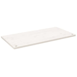 vidaXL Desk Top Coffee Table Top Wooden Office Work Desk Top Solid Mango Wood - white, 100 x 60 x 2.5 cm